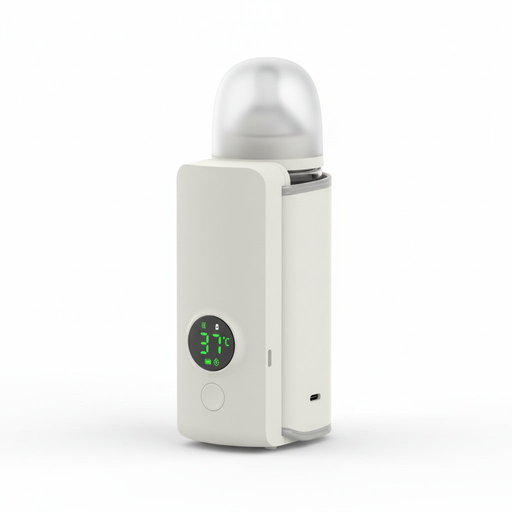 Portable Bottle Warmer Rechargeable Cordless Milk Warmer with Temperature Control Baby Bottle Warmer for Traveling Camping Home